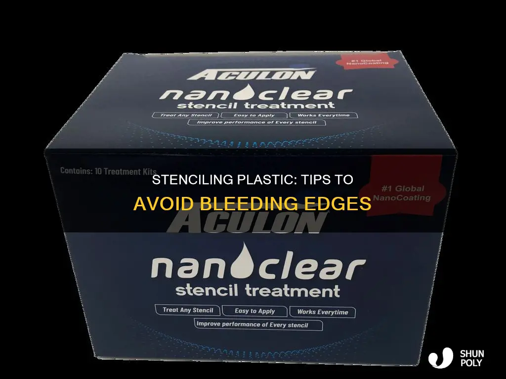 how to stencil on plastic without bleeding