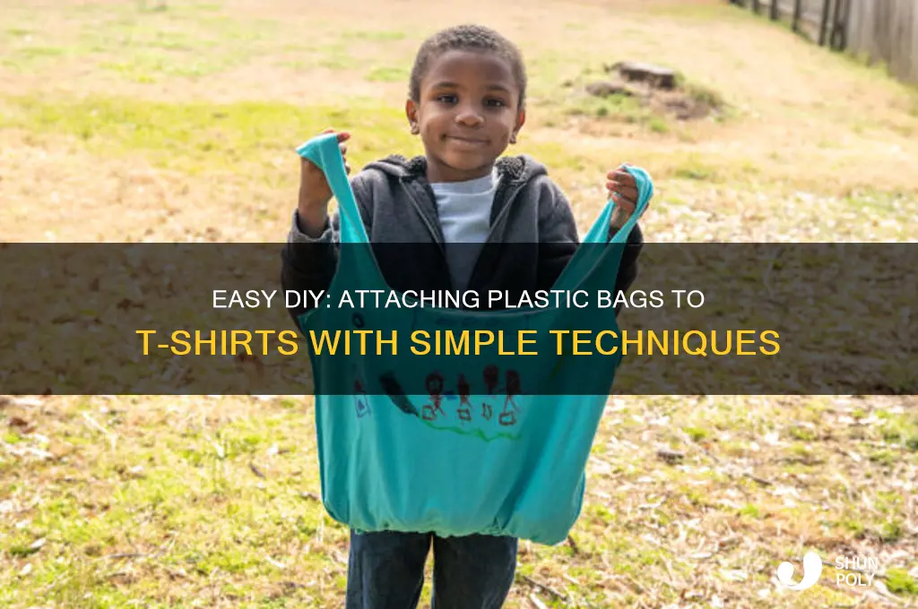 how to stick plastic bag to t-shirt