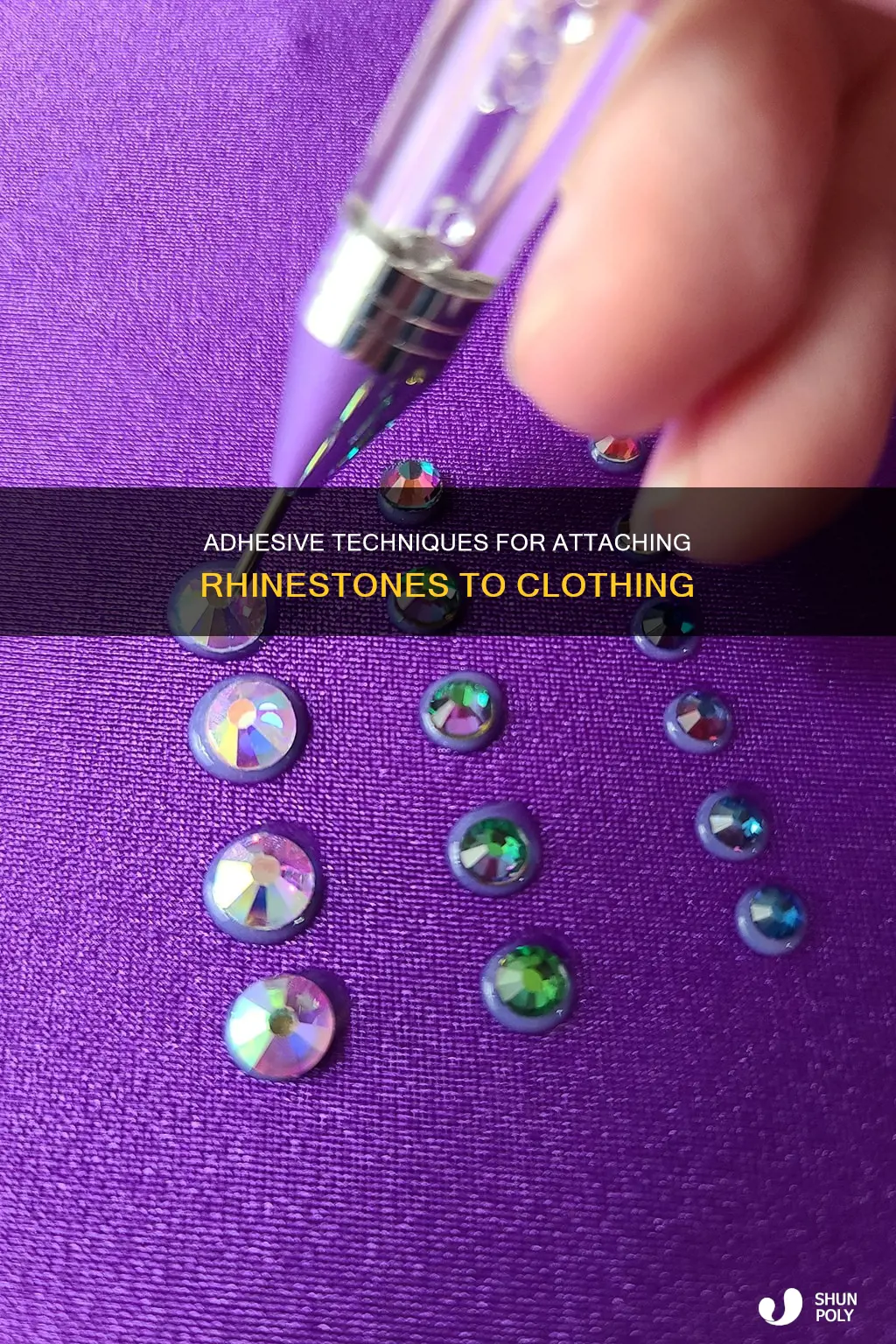 how to stick plastic rhinestones to clothes