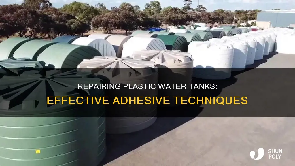 how to stick plastic water tank