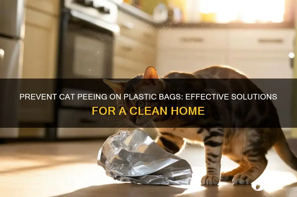 how to stop cat peeing on plastic bags