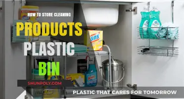 Storing Cleaning Supplies: Plastic Bins Keep Things Tidy