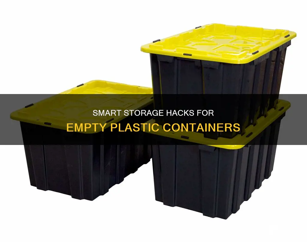 how to store empty plastic containers
