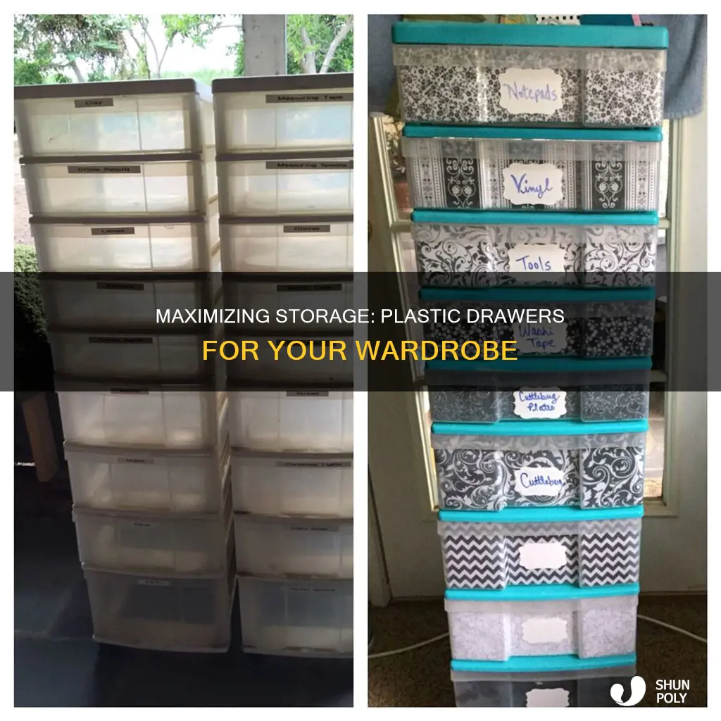 how to store entire wardrobe in plastic drawers containers