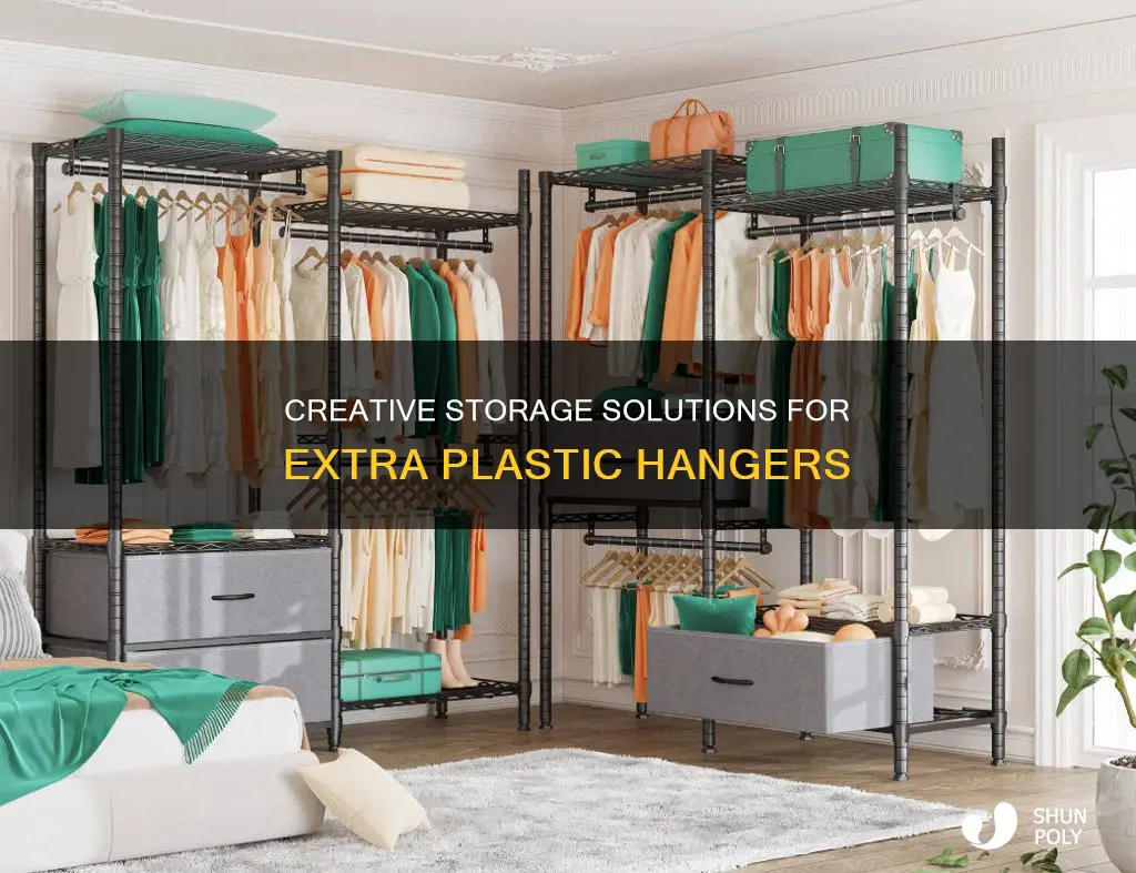 how to store extra plastic hangers