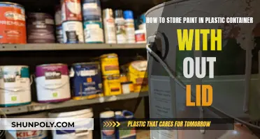Storing Paint: Using Plastic Containers Without Lids