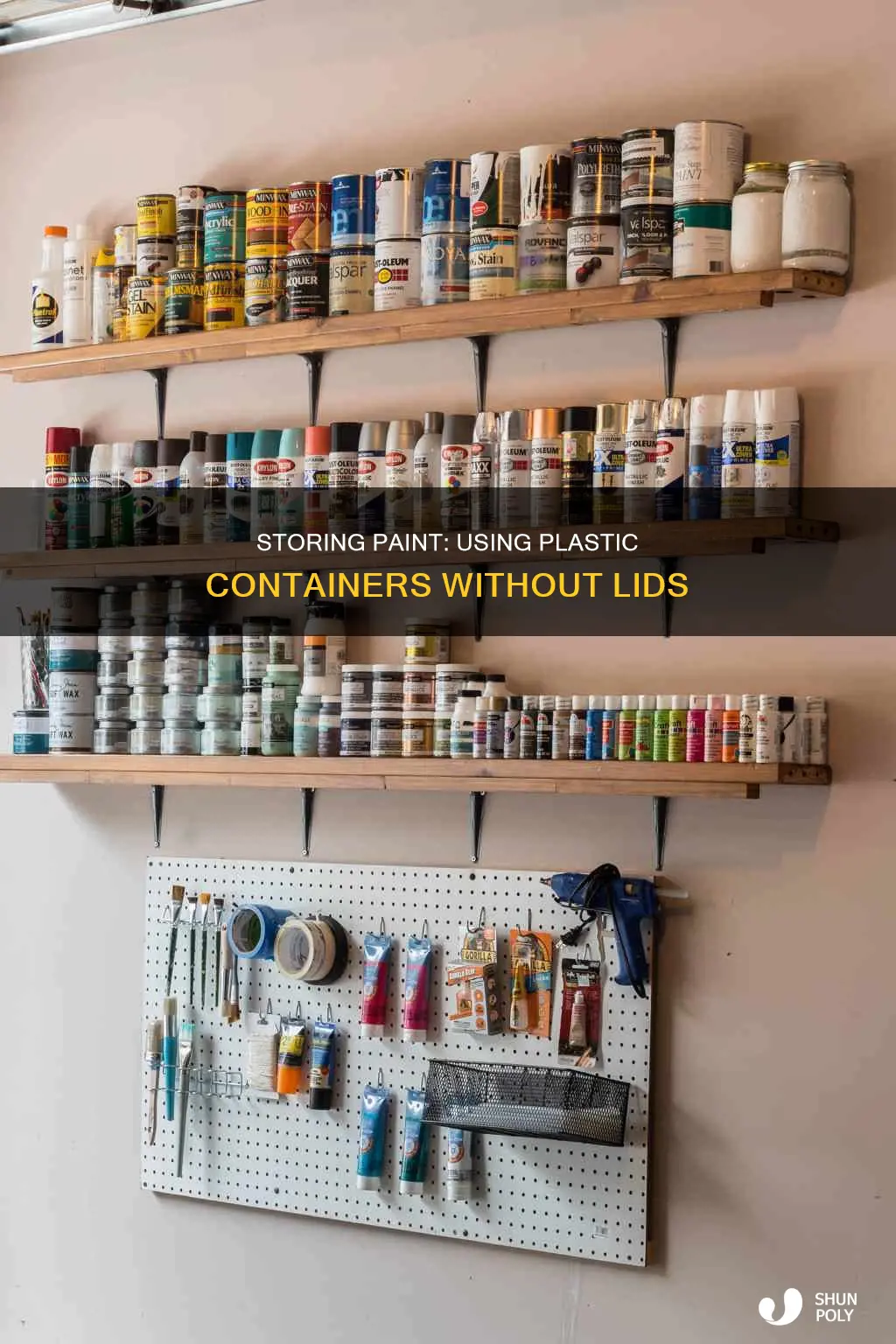 how to store paint in plastic container with out lid