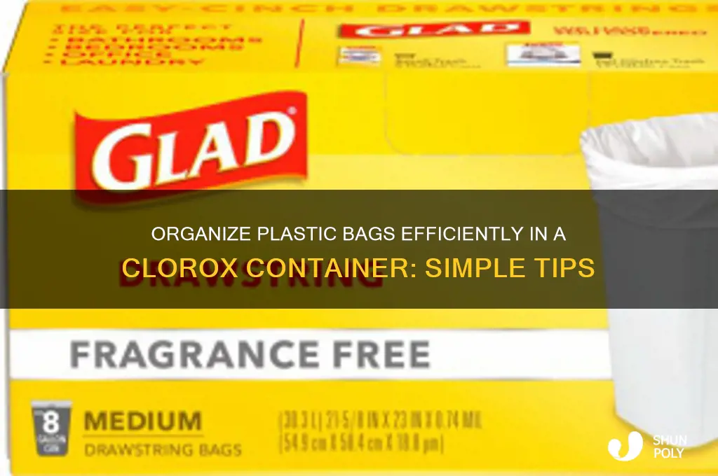 how to store plastic bags in a clorox container