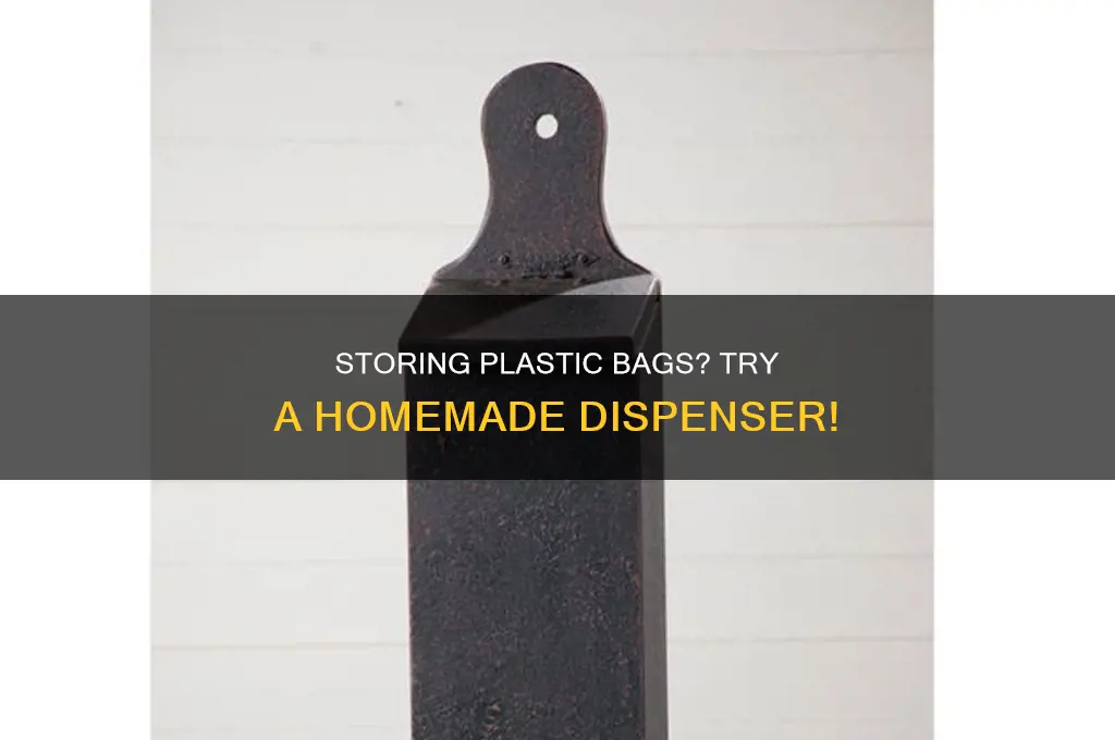 how to store plastic bags in a homemade dispenser
