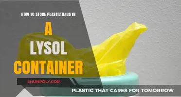 Organize Plastic Bags Efficiently in a Repurposed Lysol Container