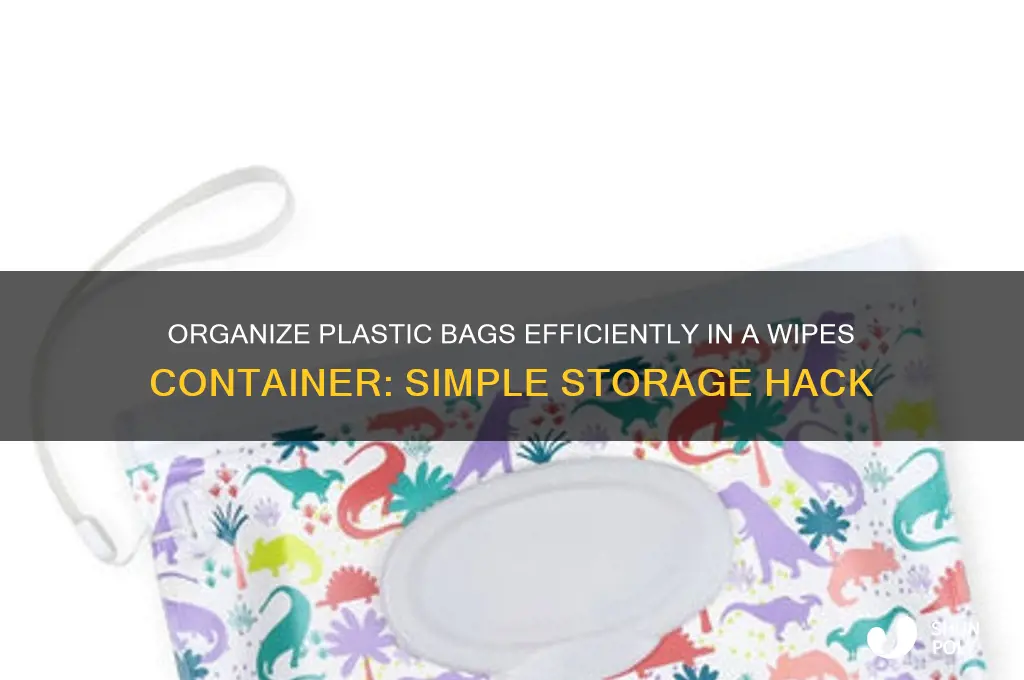 how to store plastic bags in a wipes container