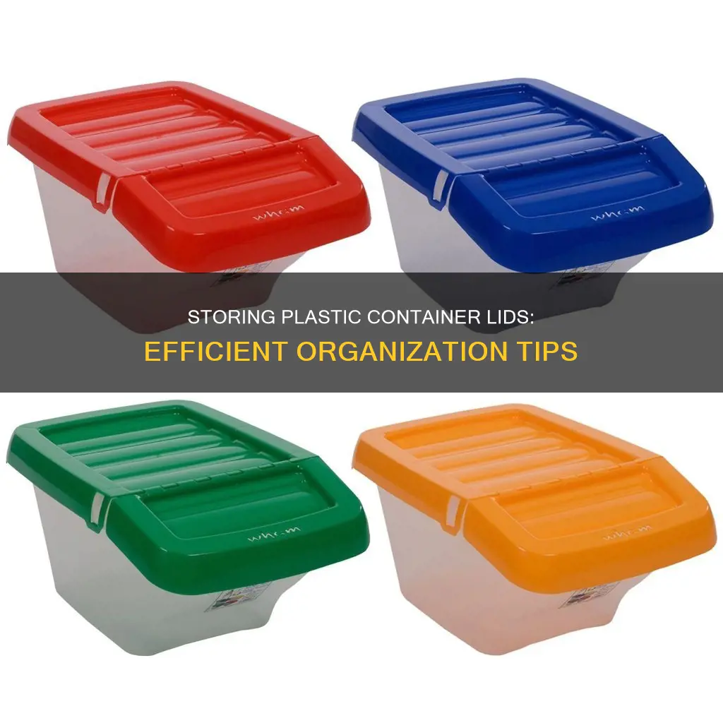 how to store plastic container lids