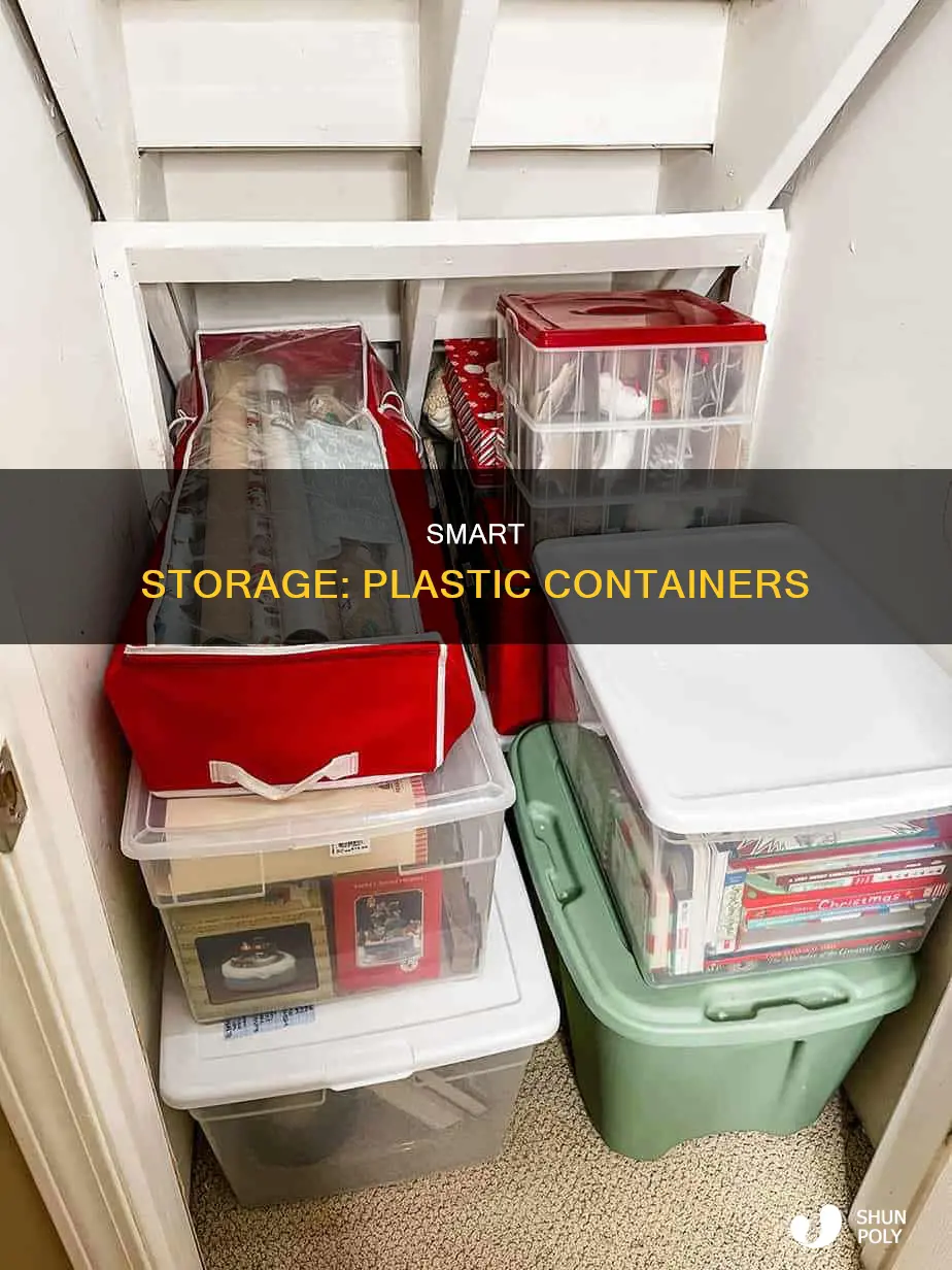 how to store plastic containers neatly