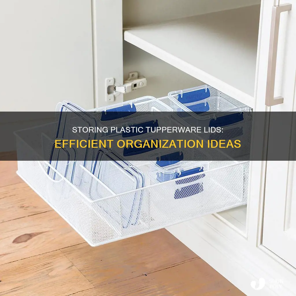 how to store plastic tupperware lids