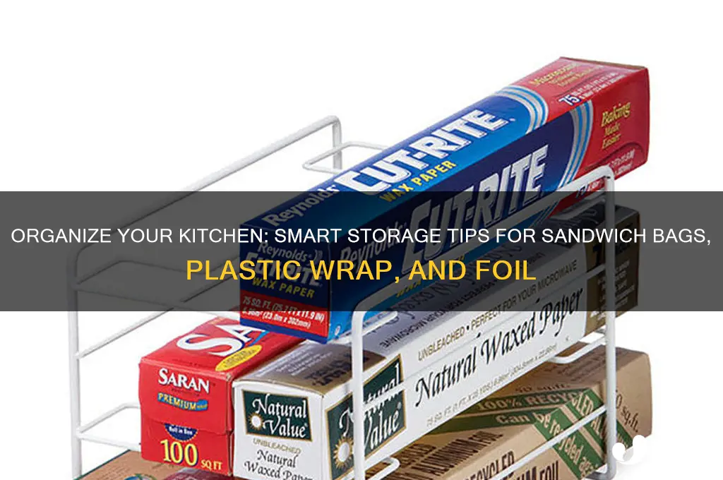 how to store sandwich bags plastic wrap and foil