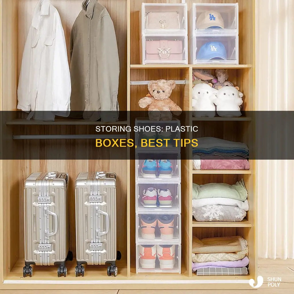 how to store shoes in plastic boxes