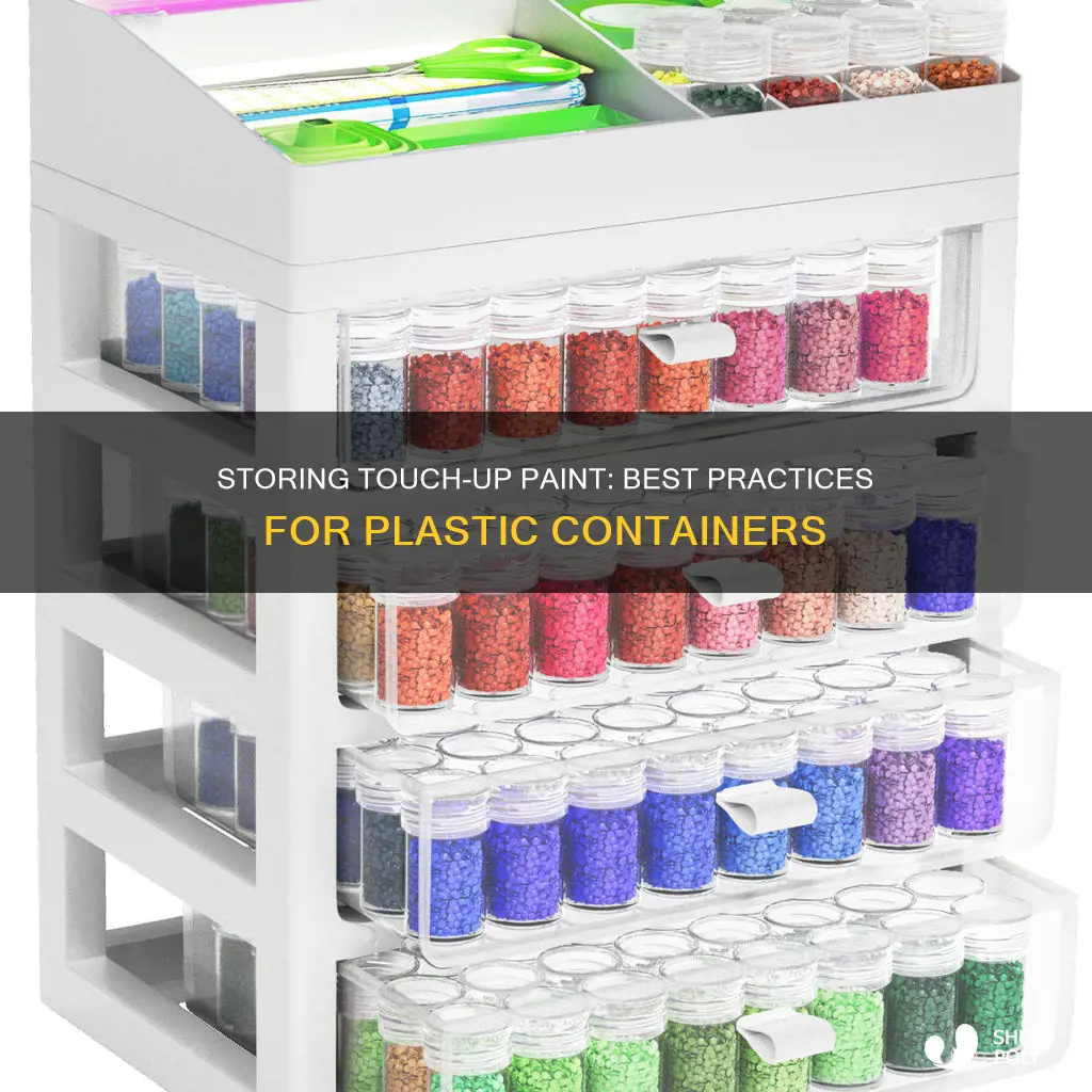 how to store touch up paint plastic container