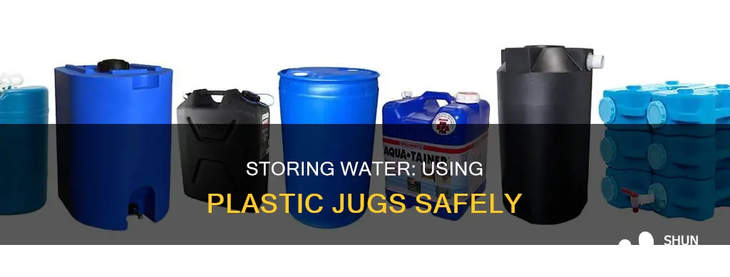 how to store water in plastic jugs