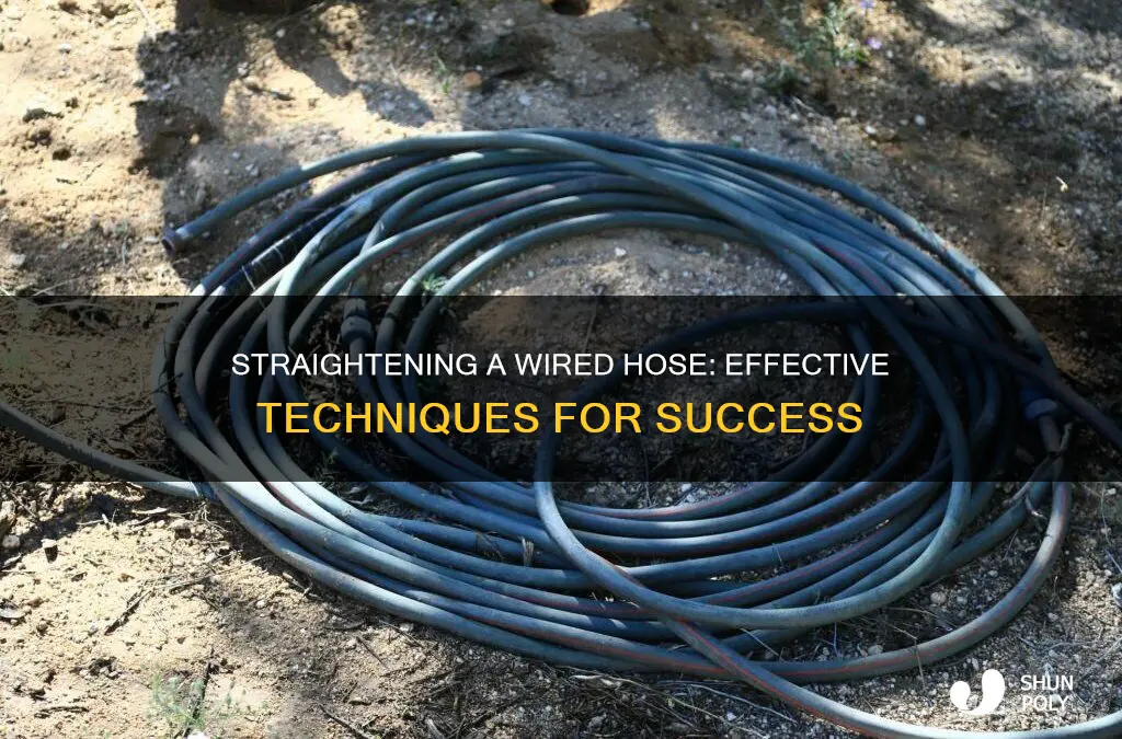 how to straighten a wired plastic hose