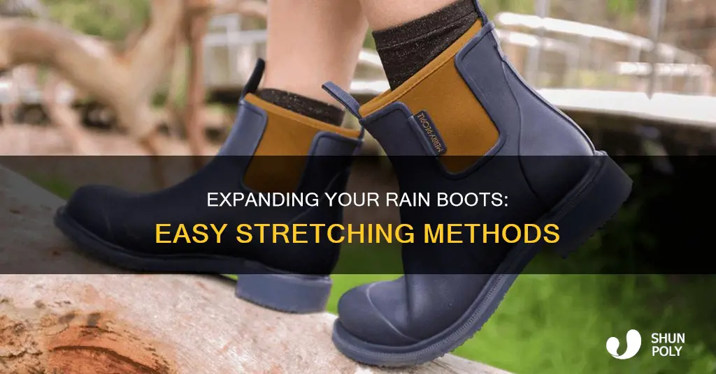 how to stretch plastic rain boots