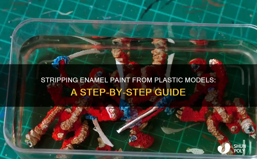 how to strip enamel paint from plastic models