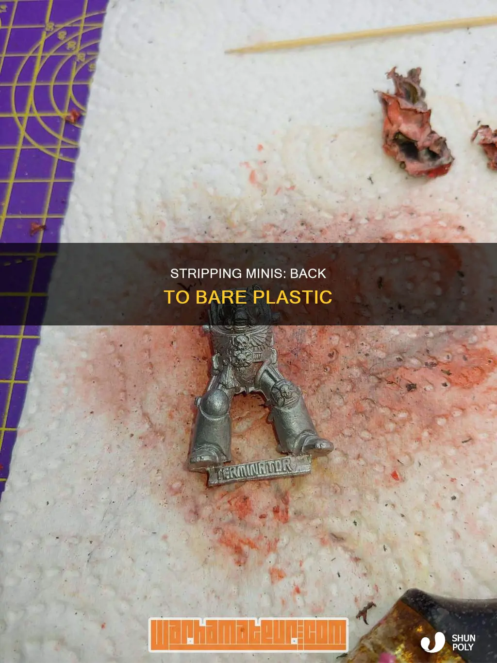 how to strip minis to bare plastic
