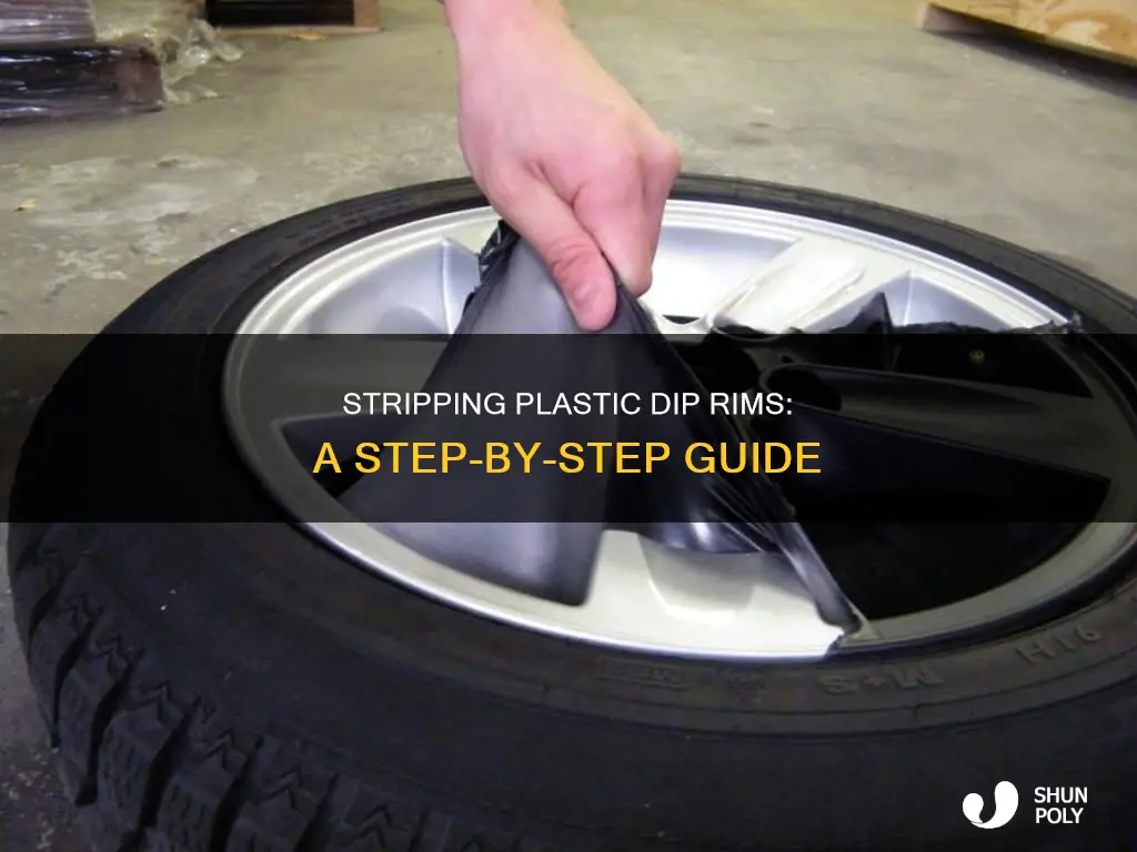 how to strip plastic dip rims