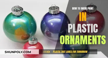 Swirling Paint Magic: DIY Plastic Ornament Craft