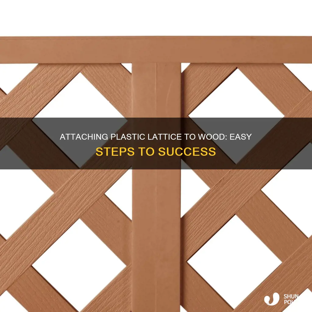 how to tack plastic lattice to wood