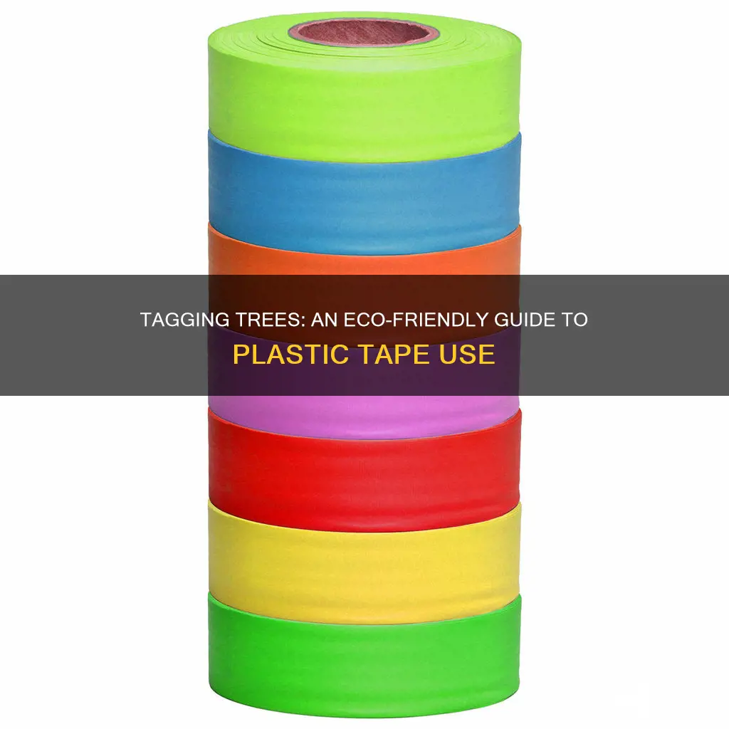 how to tag trees with plastic tape