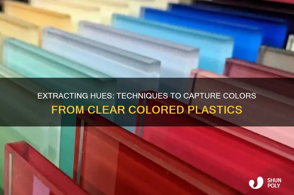 how to take color of collored clear plastics