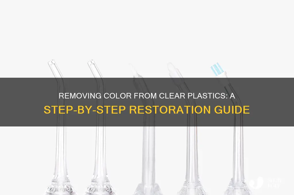 how to take color off colored clear plastics