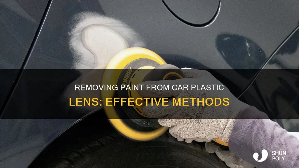 how to take paint of a car plastic lenz