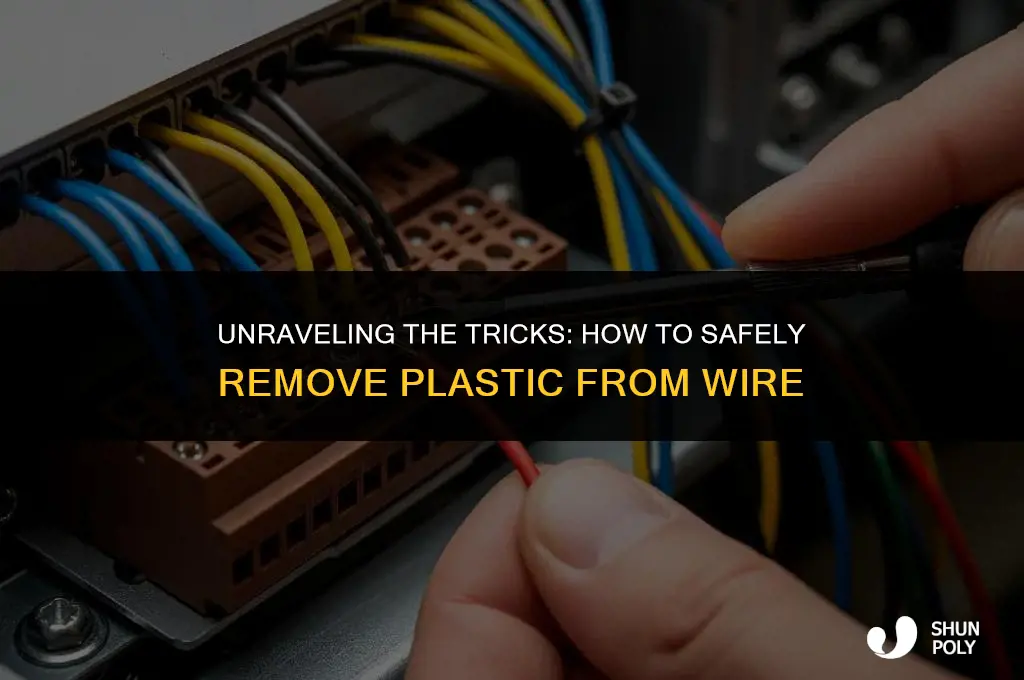 how to take plastic off wire