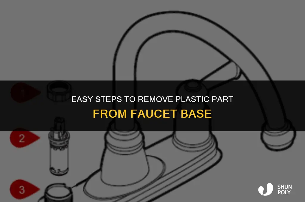 how to take plastic part off bottom of faucet