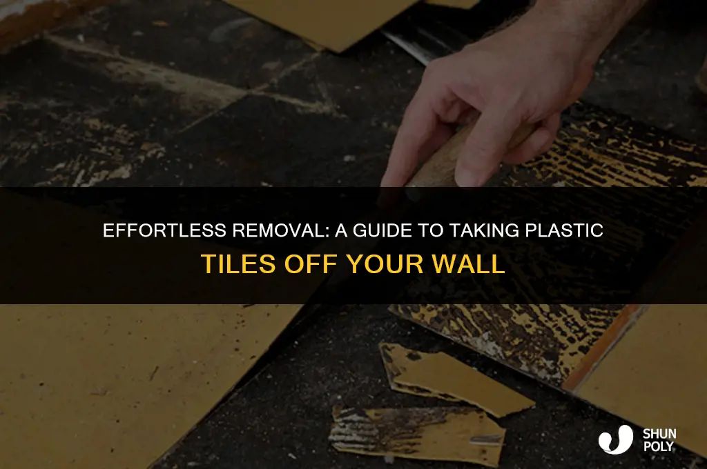 how to take plastic tile off wall