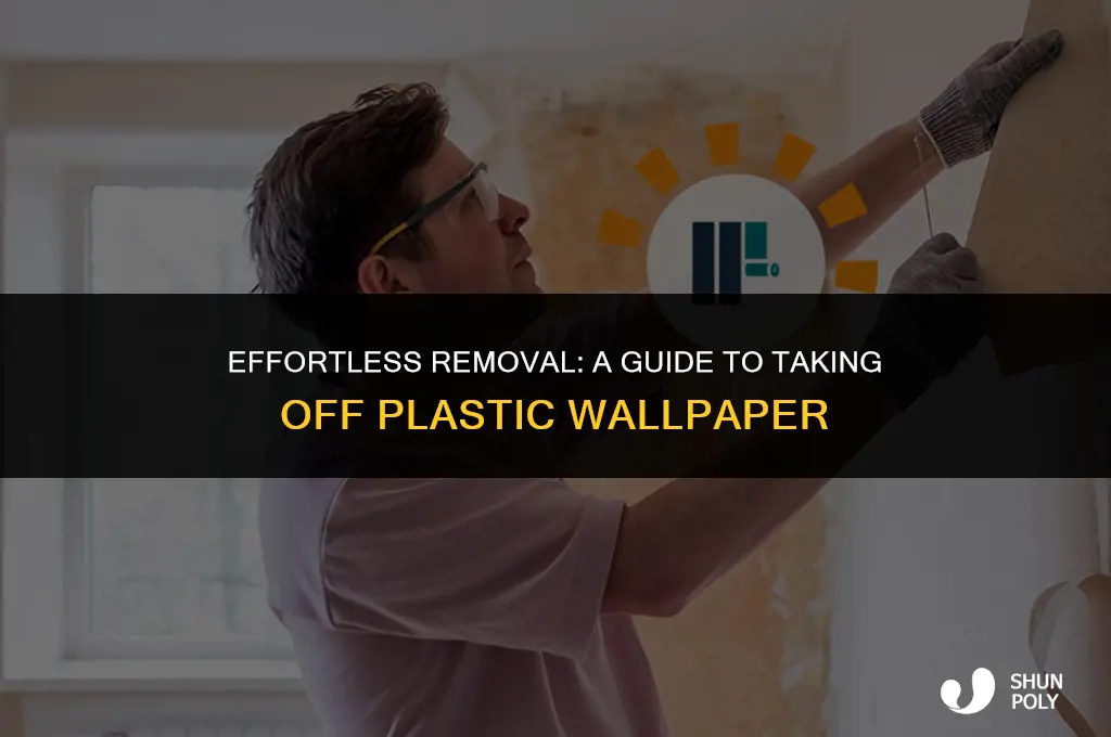how to take plastic wallpaper off