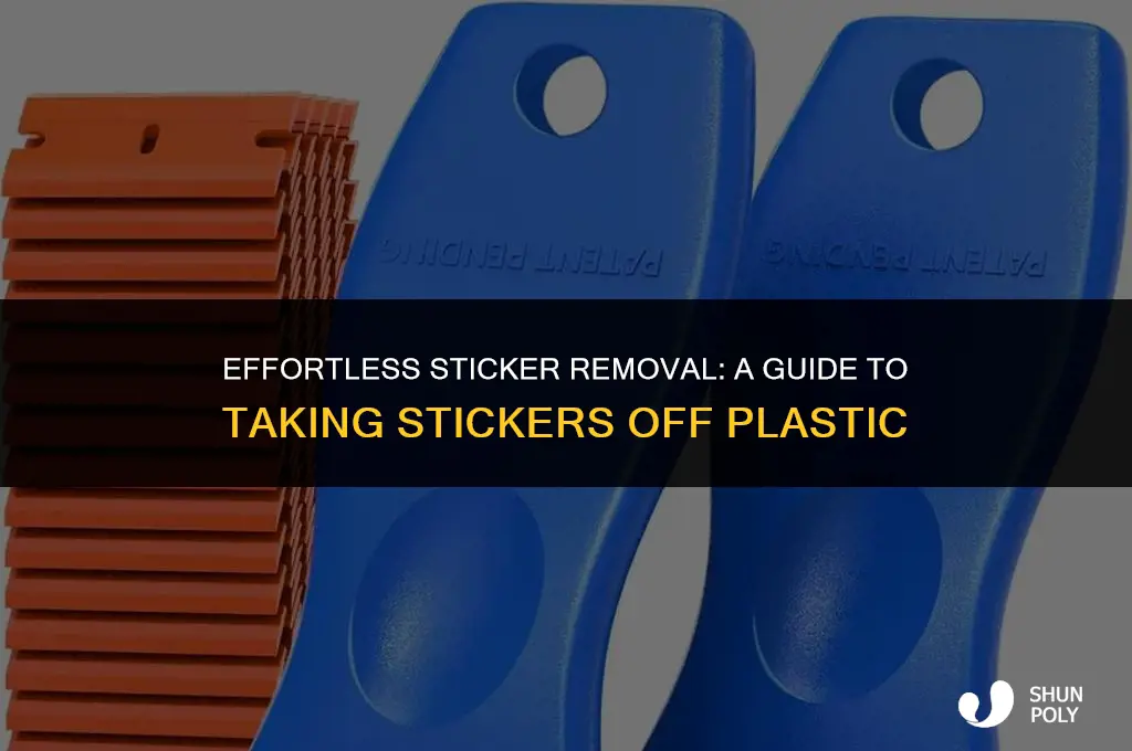 how to take stickers of plastic