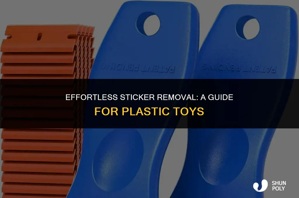 how to take stickers off plastic toys