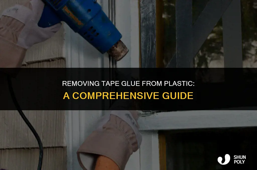 how to take tape glue off plastic