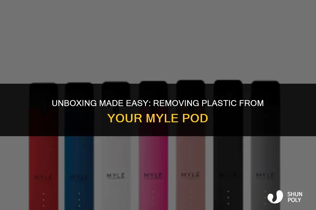 how to take the plastic off a myle pod