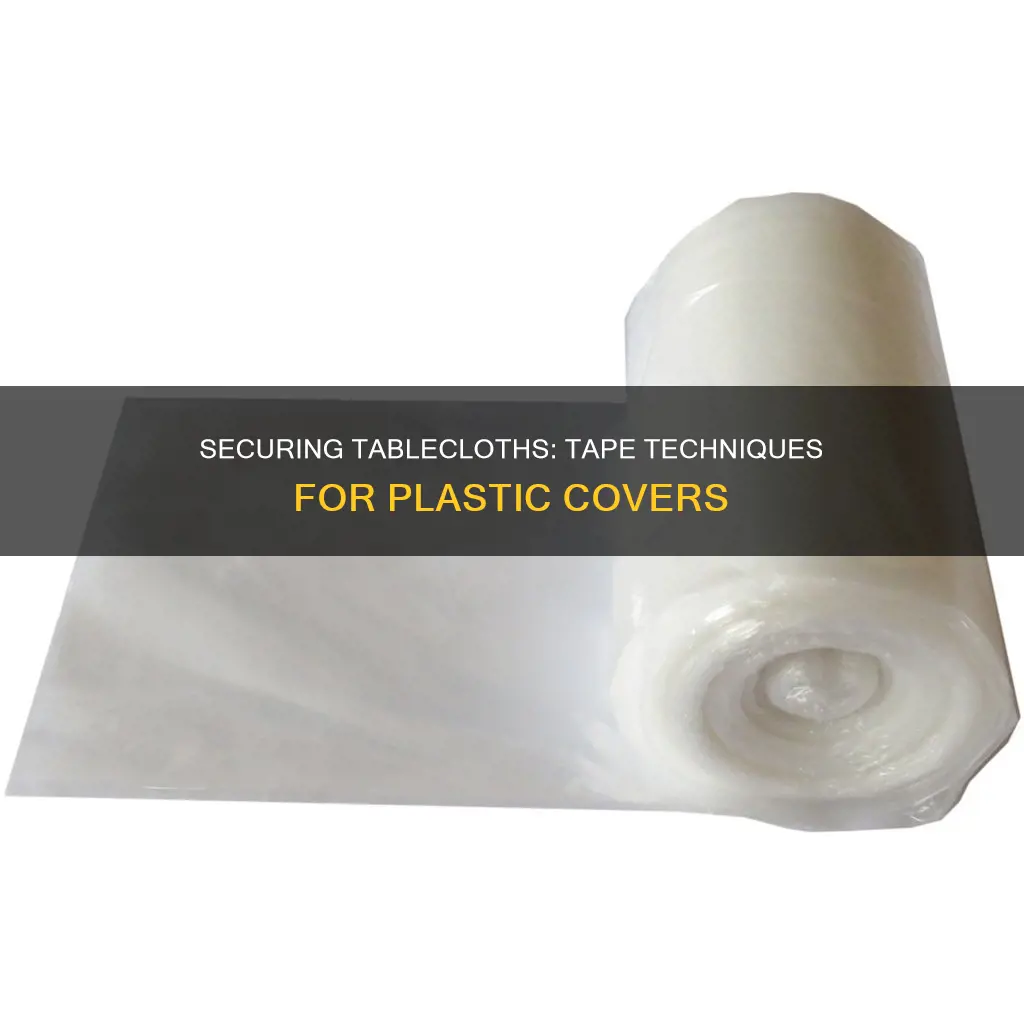 how to tape down plastic tablecloth