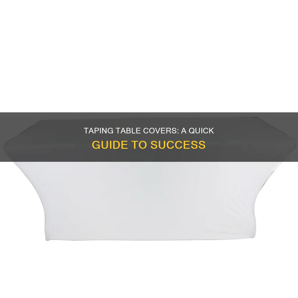 how to tape plastic table covers