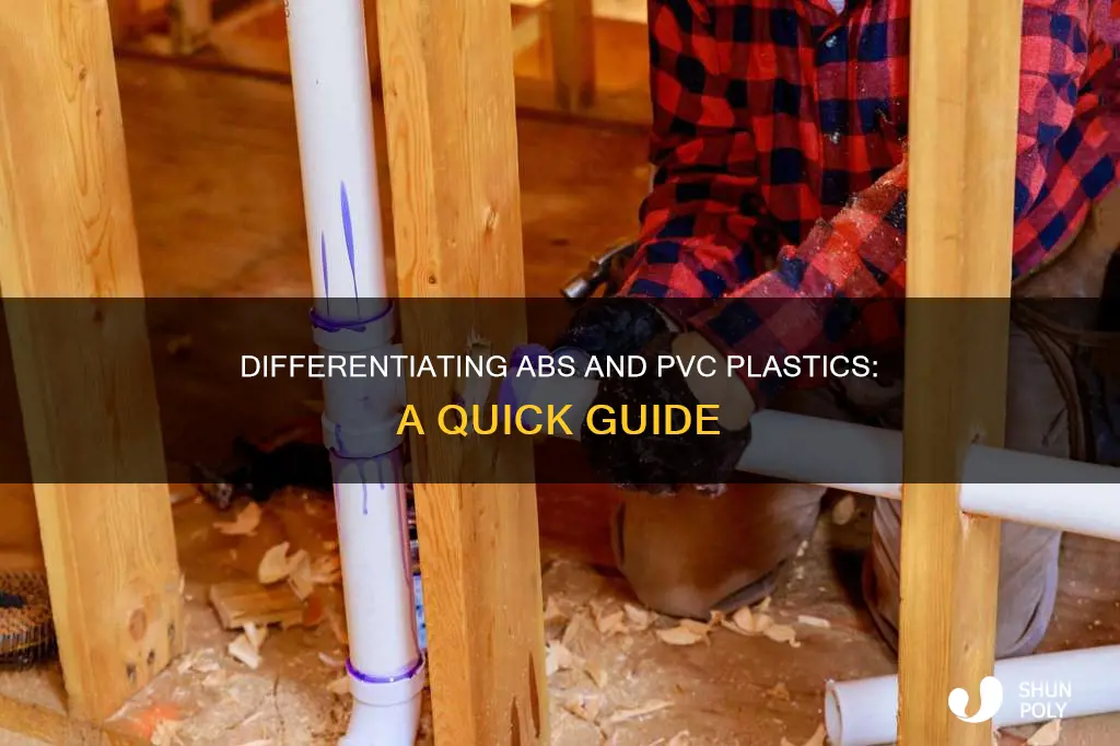 how to tell abs plastic from pvc