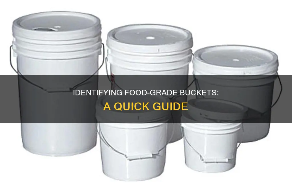 how to tell food grade plastic buckets