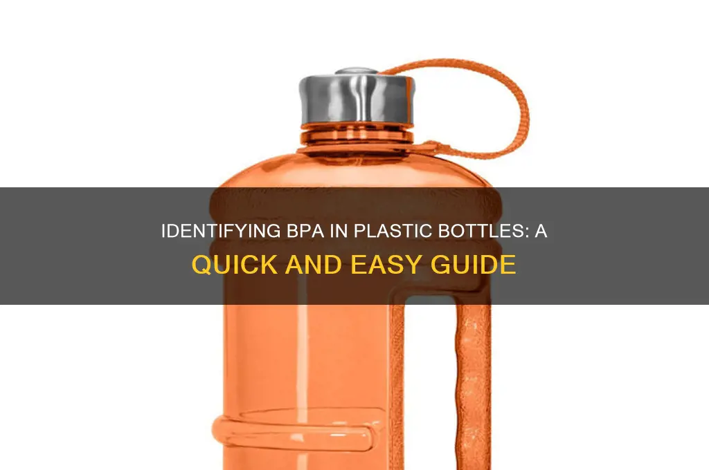 how to tell if a plastic bottle contains bpa