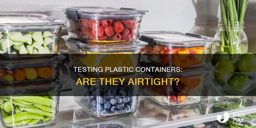 how to tell if a plastic container is airtight