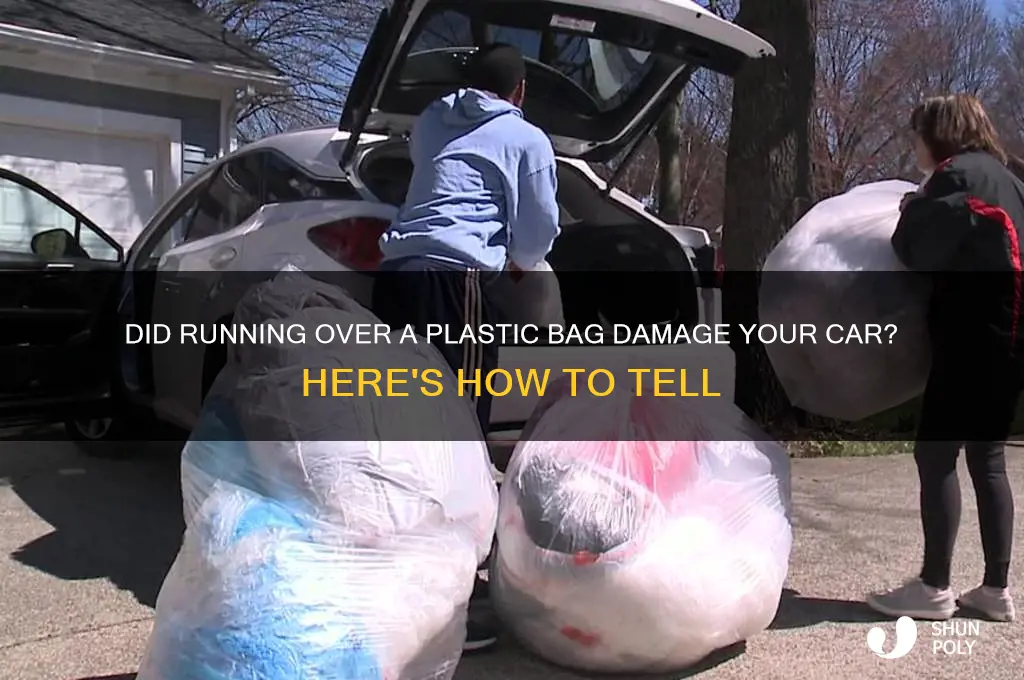 how to tell if running over plastic bag damaged car