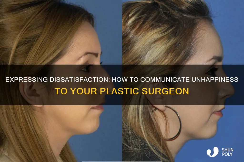how to tell your plastic surgeon you are unhappy