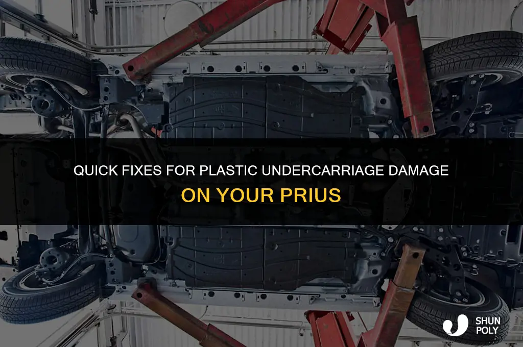 how to tenporarily fix plastic undercarriage prius